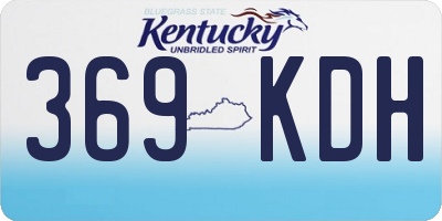 KY license plate 369KDH