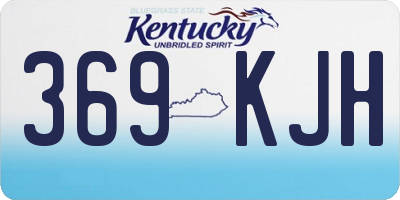 KY license plate 369KJH
