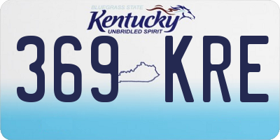 KY license plate 369KRE