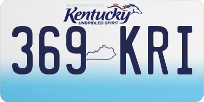 KY license plate 369KRI