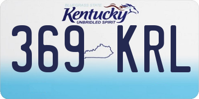 KY license plate 369KRL