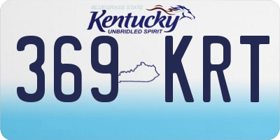 KY license plate 369KRT