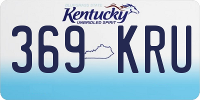 KY license plate 369KRU