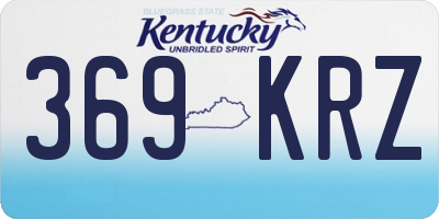 KY license plate 369KRZ