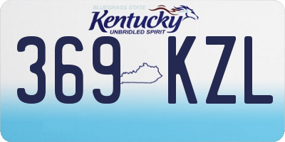 KY license plate 369KZL