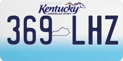 KY license plate 369LHZ