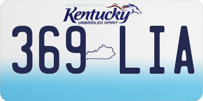 KY license plate 369LIA