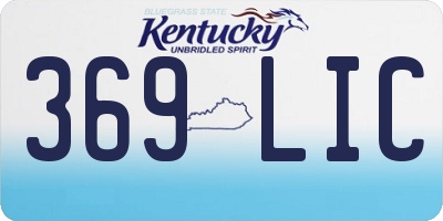 KY license plate 369LIC