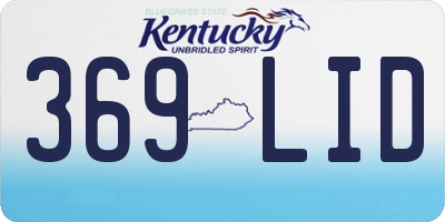 KY license plate 369LID