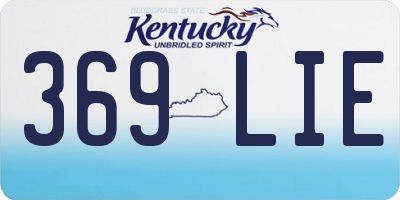 KY license plate 369LIE