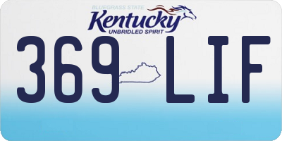 KY license plate 369LIF