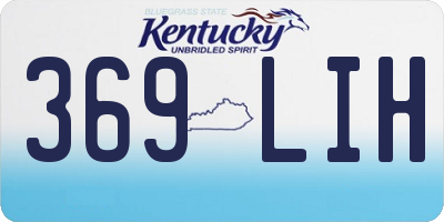 KY license plate 369LIH