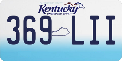 KY license plate 369LII