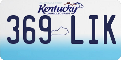 KY license plate 369LIK