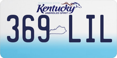 KY license plate 369LIL