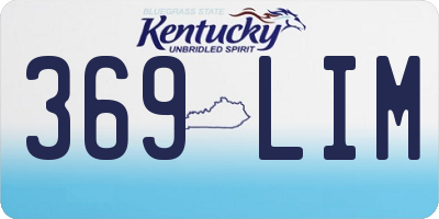 KY license plate 369LIM