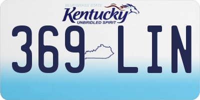 KY license plate 369LIN