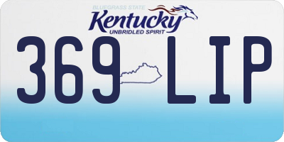 KY license plate 369LIP
