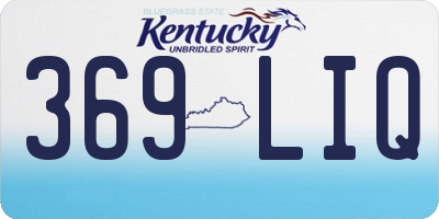 KY license plate 369LIQ