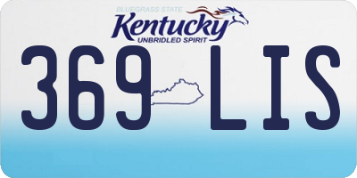 KY license plate 369LIS