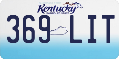 KY license plate 369LIT