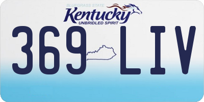 KY license plate 369LIV