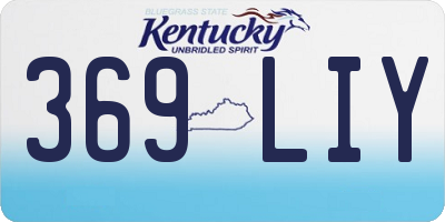 KY license plate 369LIY