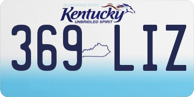 KY license plate 369LIZ