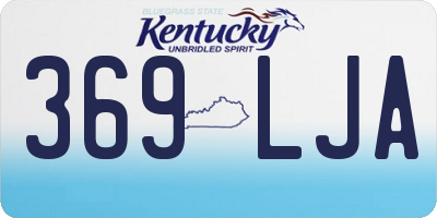 KY license plate 369LJA
