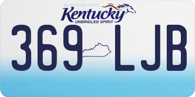 KY license plate 369LJB