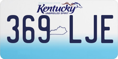 KY license plate 369LJE