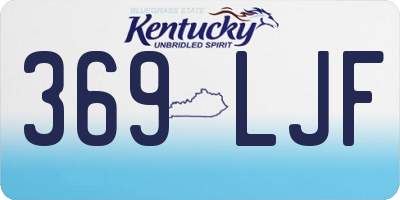 KY license plate 369LJF