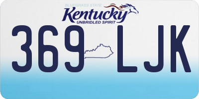 KY license plate 369LJK