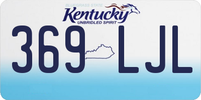 KY license plate 369LJL