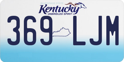 KY license plate 369LJM