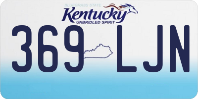 KY license plate 369LJN