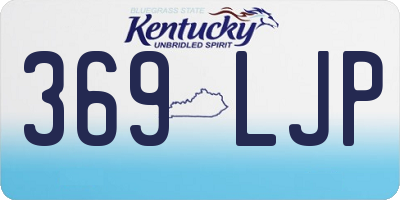 KY license plate 369LJP