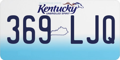 KY license plate 369LJQ