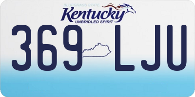 KY license plate 369LJU