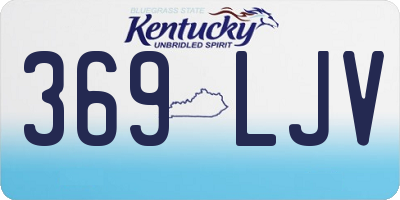 KY license plate 369LJV