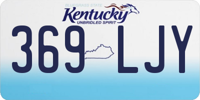 KY license plate 369LJY
