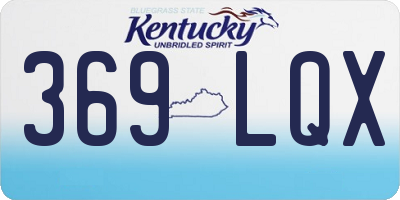 KY license plate 369LQX