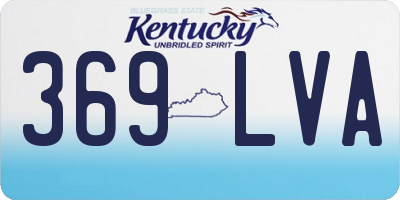 KY license plate 369LVA