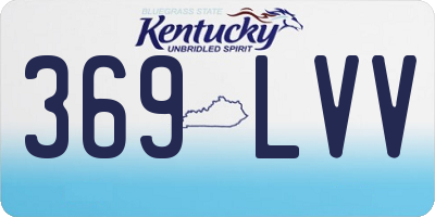 KY license plate 369LVV