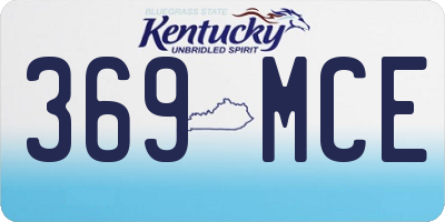 KY license plate 369MCE