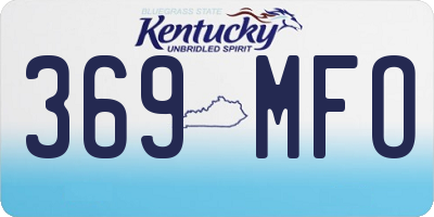 KY license plate 369MFO