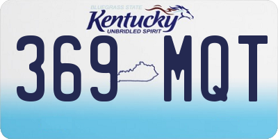 KY license plate 369MQT