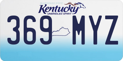 KY license plate 369MYZ