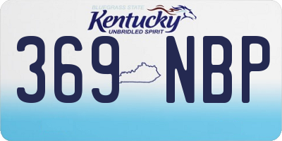 KY license plate 369NBP