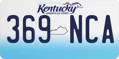 KY license plate 369NCA